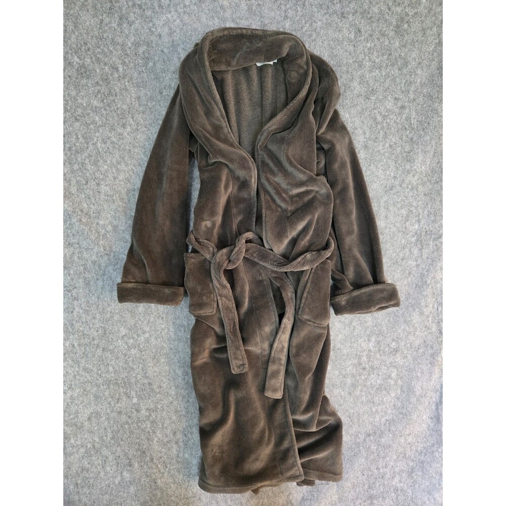 Restoration Hardware Luxury Plush Long Robe Mens Sz XL  Lounge Cozy Gray